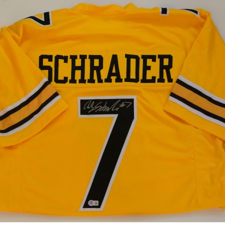 Cody Schrader autographed gold custom jersey, authenticated