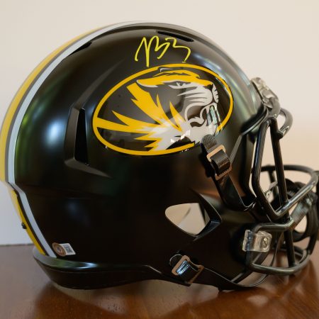 Mizzou football helmet autographed by Luther Burden, authenticated