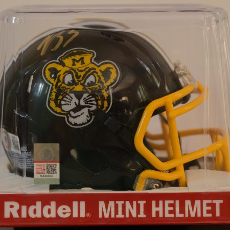 Mini-Mizzou football helmet autographed by Luther Burden, authenticated