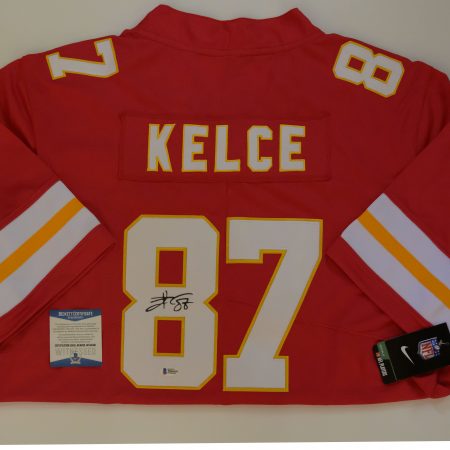 Travis Kelce autographed custom Chiefs jersey, Beckett authenticated