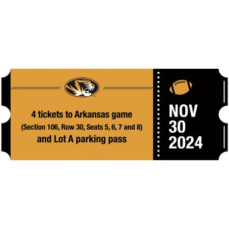 Four (4) tickets and Lot A Parking Pass to Arkansas Game on 11/30/24