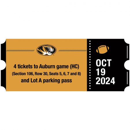 Four (4) tickets and Lot A Parking Pass to Auburn Game (HC) on 10/19/24