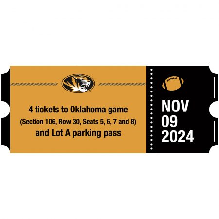 Four (4) tickets and Lot A Parking Pass to Oklahoma Game on 11/9/24