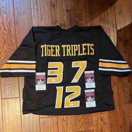 Custom mizzou jersey signed by Brady Cook, Cody Schrader and Luther Burden, authenticated